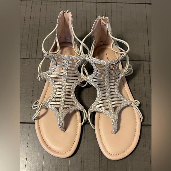 NWT Addition-Elle 9WW gold metallic gladiator sandals - Picture 5 of 12